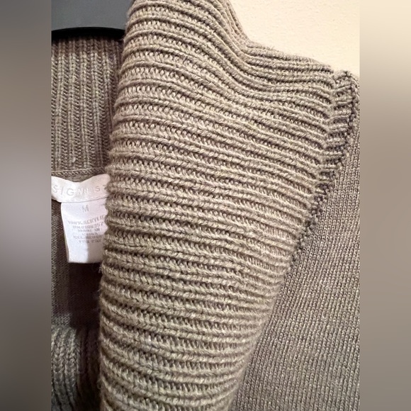 Sage color high low cowl sweater M - Picture 7 of 7